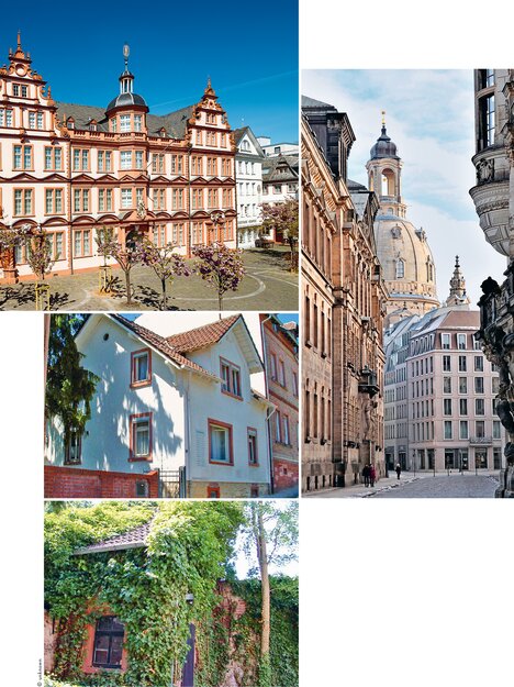 Collage Stadt- und Dorfansichten