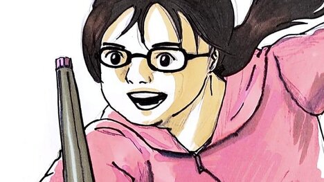 Drawing of herself by Ikuko Ikeda