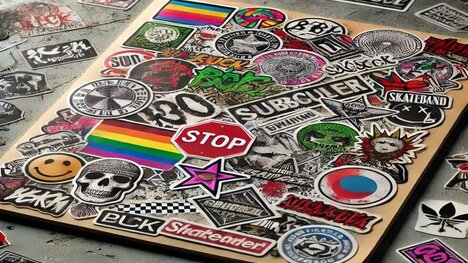 Picture of many diffent Stickers