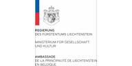 Liechtenstein Doppellogo Ministerium für Gesellschaft Kultur Botschaft Brüssel