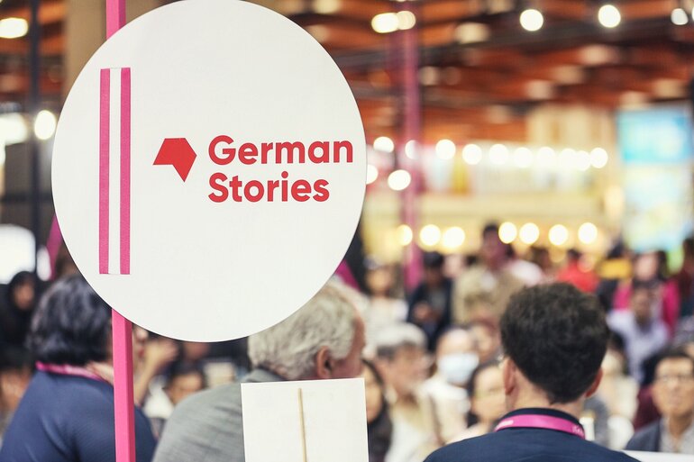 German Stories Event Stand Booth 